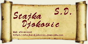 Stajka Đoković vizit kartica